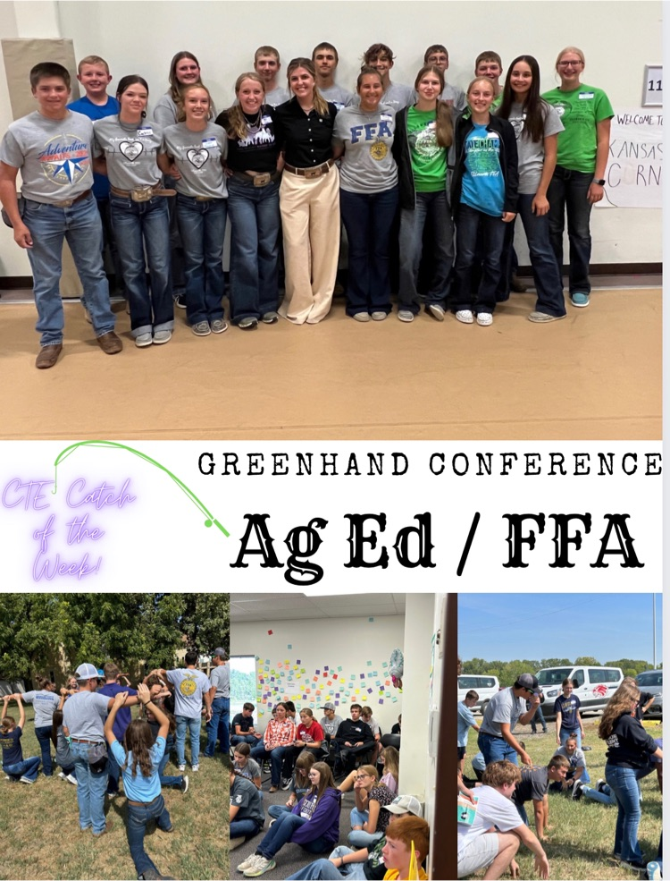 Agriculture Education FFA members traveled to Salina to partake in the greenhand leadership conference. They learned teamwork, communication and leadership! 